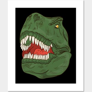 T-rex Head Posters and Art